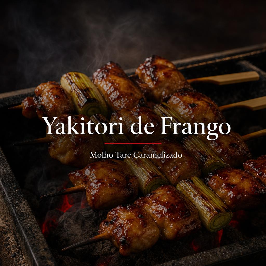 Yakitori de Frango com Molho Tare Caramelizado