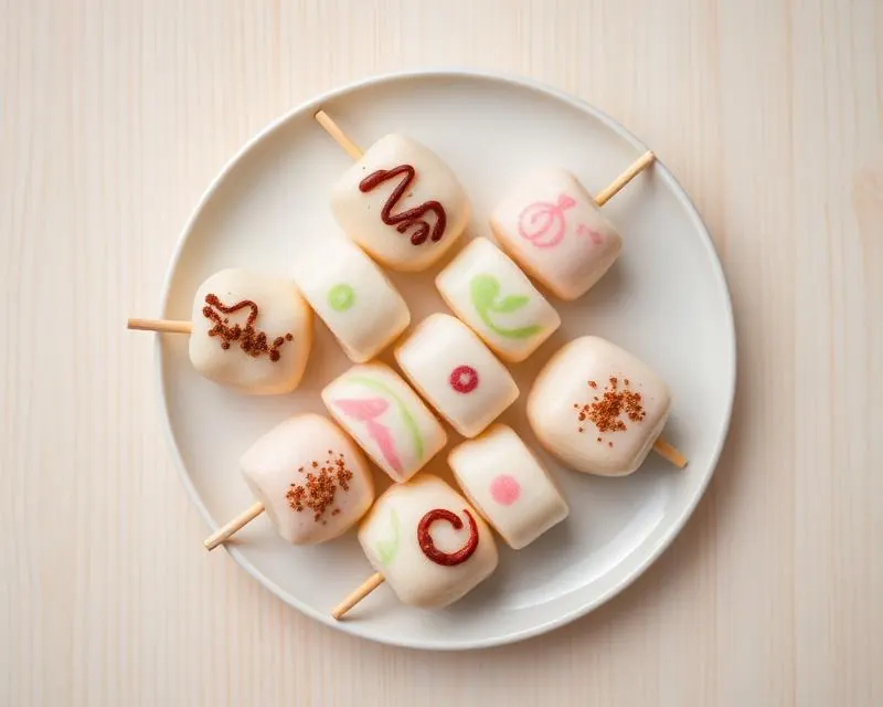 Mochi Dango com Matcha e Anko