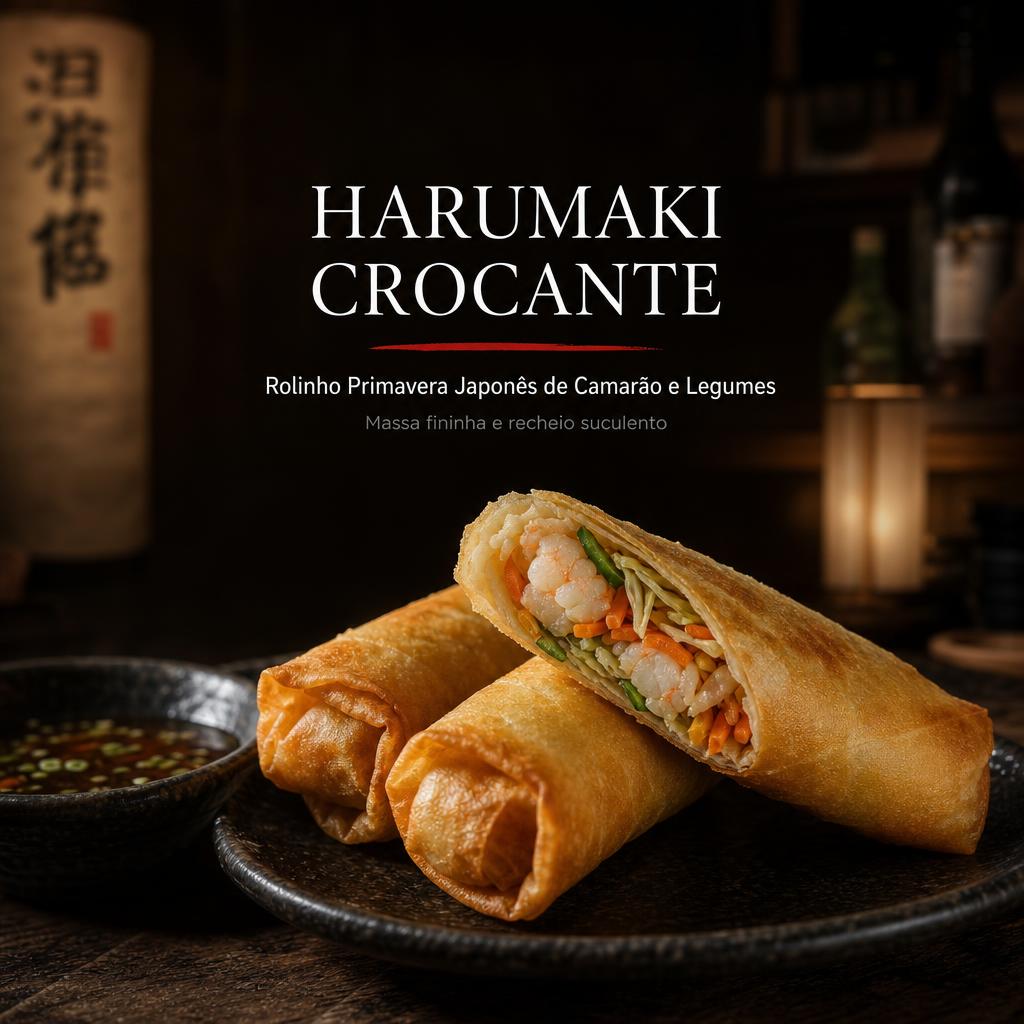 Harumaki Crocante de Camarão e Legumes